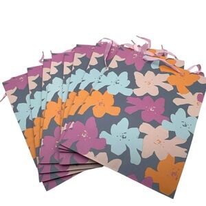 Spritz Gift Bags Floral Flowers Pattern Party Favor Goodie Bags (8) Count‎ 10x12